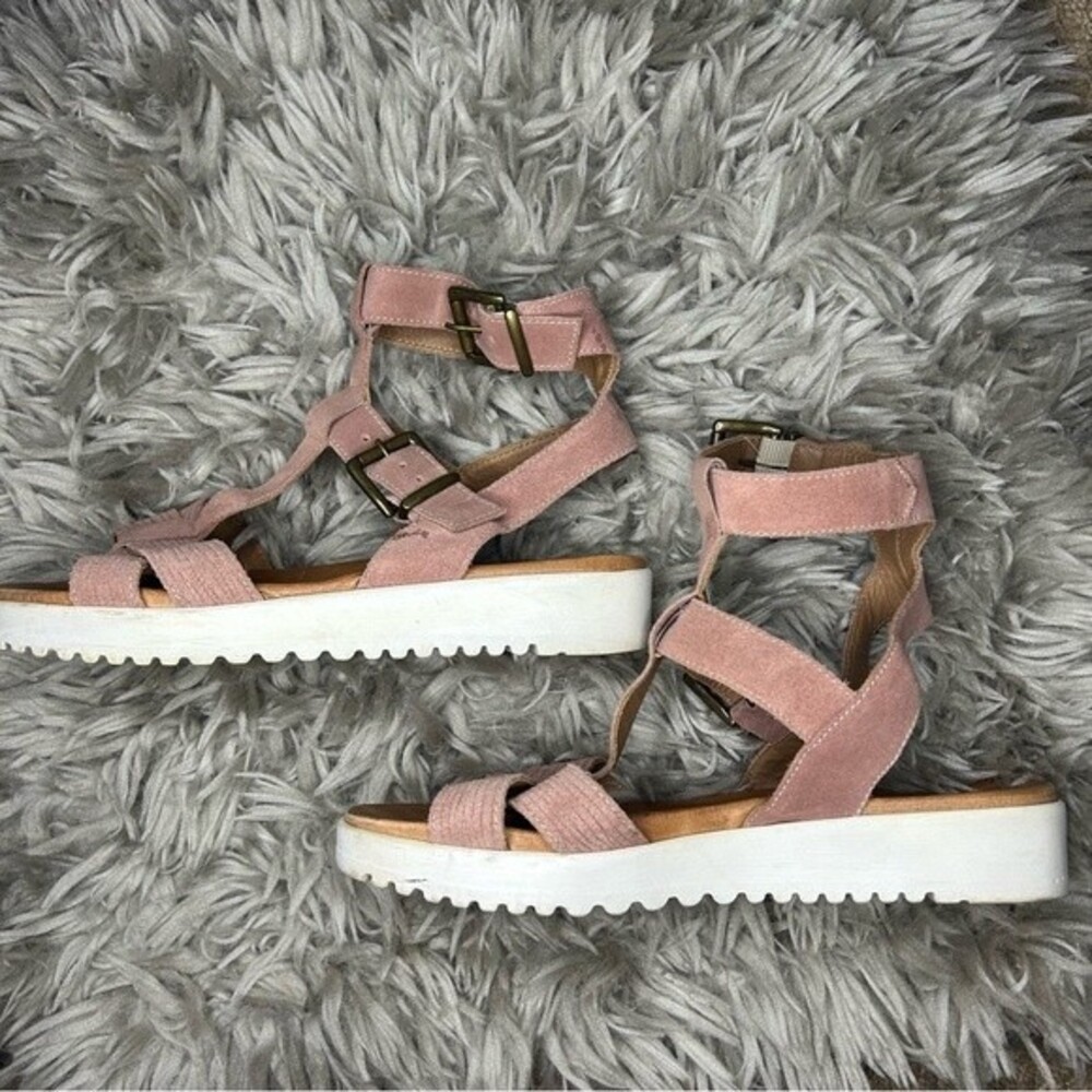 Sundance pink suede strappy gladiator sandals EU size 40 US 9.5 - Picture 7 of 12